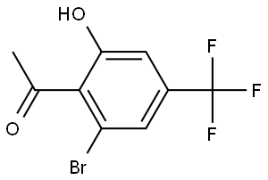 1-[2-Bromo-6-hydroxy-4-(trifluoromethyl)phenyl]ethanone Structure