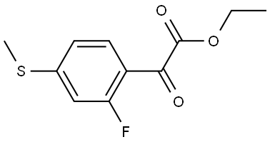 ethyl 2-(2-fluoro-4-(methylthio)phenyl)-2-oxoacetate Structure