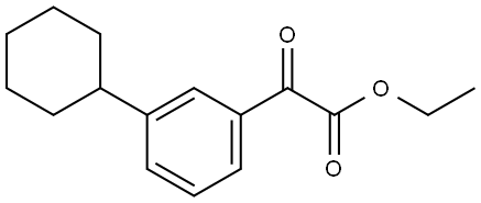 ethyl 2-(3-cyclohexylphenyl)-2-oxoacetate Structure