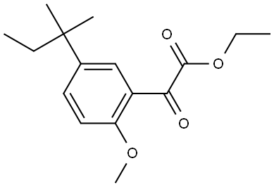 Ethyl 5-(1,1-dimethylpropyl)-2-methoxy-α-oxobenzeneacetate Structure