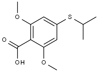 2,6-Dimethoxy-4-[(1-methylethyl)thio]benzoic acid Structure