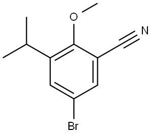 5-Bromo-2-methoxy-3-(1-methylethyl)benzonitrile Structure