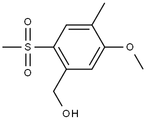 5-Methoxy-4-methyl-2-(methylsulfonyl)benzenemethanol Structure