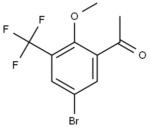 1-(5-Bromo-2-methoxy-3-trifluoromethyl-phenyl)-ethanone Structure