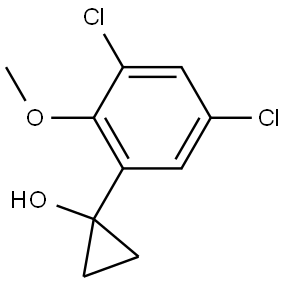 1-(3,5-Dichloro-2-methoxyphenyl)cyclopropanol Structure