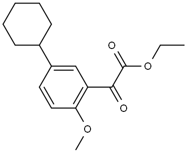 ethyl 2-(5-cyclohexyl-2-methoxyphenyl)-2-oxoacetate Structure