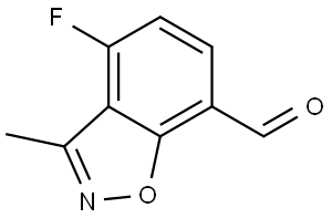 1,2-Benzisoxazole-7-carboxaldehyde, 4-fluoro-3-methyl- Structure