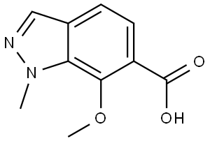 1H-Indazole-6-carboxylic acid, 7-methoxy-1-methyl- Structure