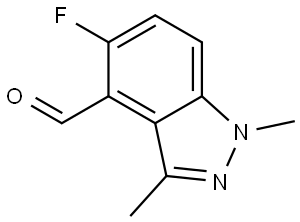 5-Fluoro-1,3-dimethyl-1H-indazole-4-carboxaldehyde Structure