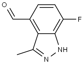 7-Fluoro-3-methyl-1H-indazole-4-carboxaldehyde Structure