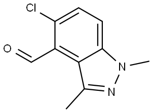 5-Chloro-1,3-dimethyl-1H-indazole-4-carboxaldehyde Structure