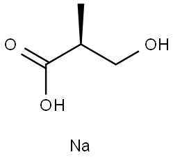 S-3-Hydroxyisobutyric acid sodium salt Structure