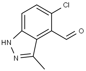 5-Chloro-3-methyl-1H-indazole-4-carboxaldehyde Structure