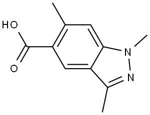 1,3,6-Trimethyl-1H-indazole-5-carboxylic acid Structure