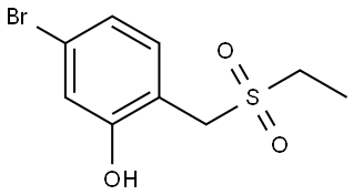 5-Bromo-2-[(ethylsulfonyl)methyl]phenol Structure