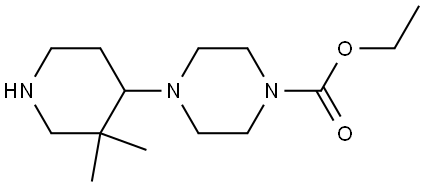 ethyl 4-(3,3-dimethylpiperidin-4-yl)piperazine-1-carboxylate Structure