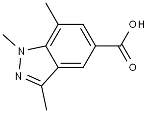 1,3,7-Trimethyl-1H-indazole-5-carboxylic acid Structure