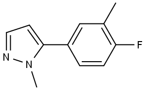 5-(4-Fluoro-3-methylphenyl)-1-methyl-1H-pyrazole Structure