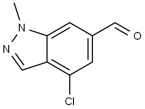 4-Chloro-1-methyl-1H-indazole-6-carboxaldehyde Structure