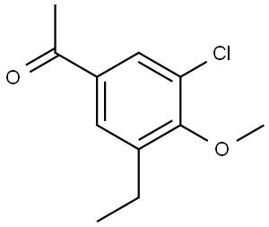 1-(3-chloro-5-ethyl-4-methoxyphenyl)ethanone Structure