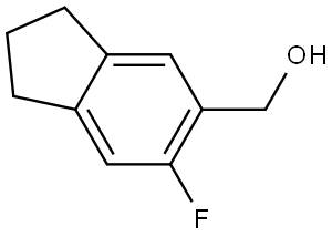 1H-Indene-5-methanol, 6-fluoro-2,3-dihydro- Structure