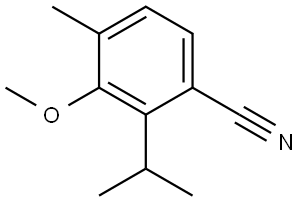 3-Methoxy-4-methyl-2-(1-methylethyl)benzonitrile Structure