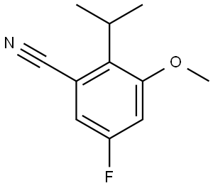 5-Fluoro-3-methoxy-2-(1-methylethyl)benzonitrile Structure