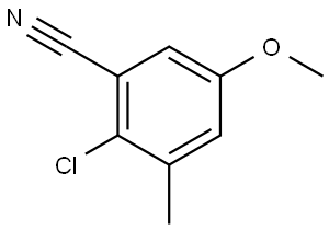 2-Chloro-5-methoxy-3-methylbenzonitrile Structure