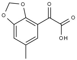 6-Methyl-α-oxo-1,3-benzodioxole-4-acetic acid Structure