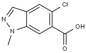 5-Chloro-1-methyl-1H-indazole-6-carboxylic acid Structure