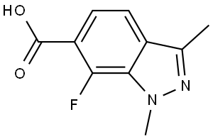 7-Fluoro-1,3-dimethyl-1H-indazole-6-carboxylic acid Structure