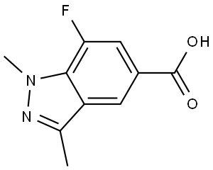 7-Fluoro-1,3-dimethyl-1H-indazole-5-carboxylic acid Structure