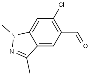 6-Chloro-1,3-dimethyl-1H-indazole-5-carboxaldehyde Structure