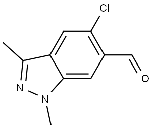 5-Chloro-1,3-dimethyl-1H-indazole-6-carboxaldehyde Structure