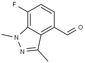 7-Fluoro-1,3-dimethyl-1H-indazole-4-carboxaldehyde Structure