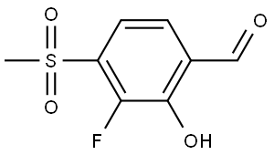 3-Fluoro-2-hydroxy-4-(methylsulfonyl)benzaldehyde Structure