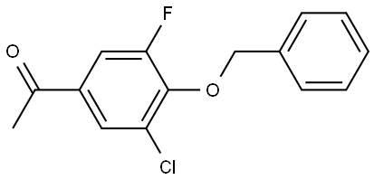 1-[3-Chloro-5-fluoro-4-(phenylmethoxy)phenyl]ethanone Structure