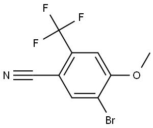 5-Bromo-4-methoxy-2-(trifluoromethyl)benzonitrile Structure