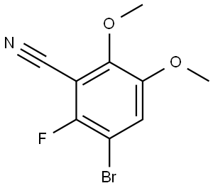 3-Bromo-2-fluoro-5,6-dimethoxybenzonitrile 구조식 이미지