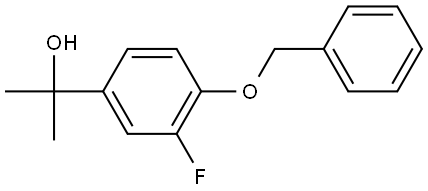 2-(4-(benzyloxy)-3-fluorophenyl)propan-2-ol Structure