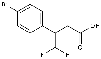 Benzenepropanoic acid, 4-bromo-β-(difluoromethyl)- Structure