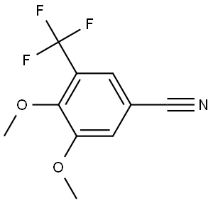 3,4-Dimethoxy-5-(trifluoromethyl)benzonitrile Structure