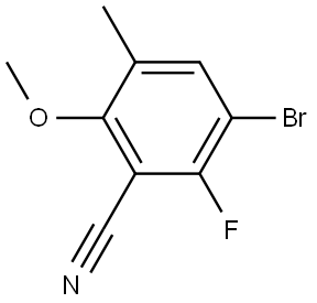 3-Bromo-2-fluoro-6-methoxy-5-methylbenzonitrile Structure