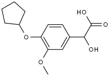 4-(Cyclopentyloxy)-α-hydroxy-3-methoxybenzeneacetic acid Structure