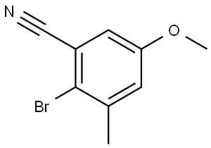 2-Bromo-5-methoxy-3-methylbenzonitrile Structure