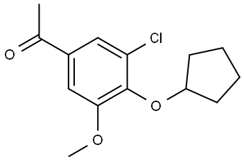 1-[3-Chloro-4-(cyclopentyloxy)-5-methoxyphenyl]ethanone Structure