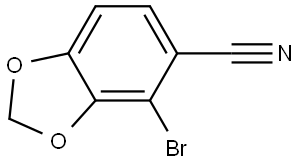 4-bromobenzo[d][1,3]dioxole-5-carbonitrile Structure