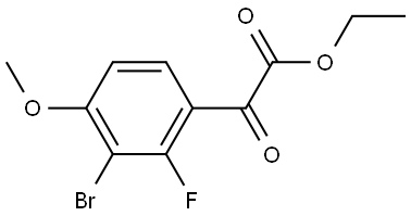 ethyl 2-(3-bromo-2-fluoro-4-methoxyphenyl)-2-oxoacetate 구조식 이미지
