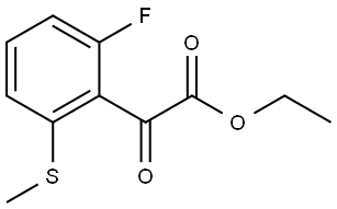 ethyl 2-(2-fluoro-6-(methylthio)phenyl)-2-oxoacetate Structure