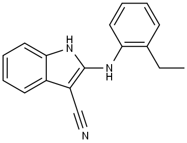 1H-Indole-3-carbonitrile, 2-[(2-ethylphenyl)amino]- Structure